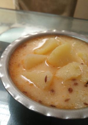 A picture of Falahari Curd Potato.
