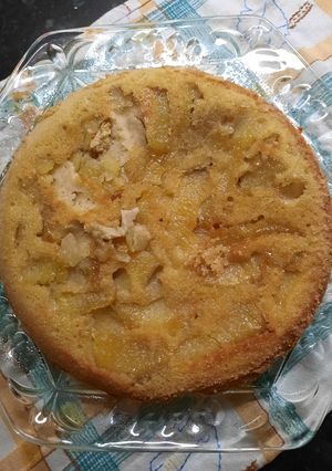 Una foto de Torta de manzanas en olla triple fondo