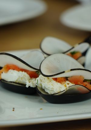 Une photo de Mise en bouche au Radis Noir et Saumon