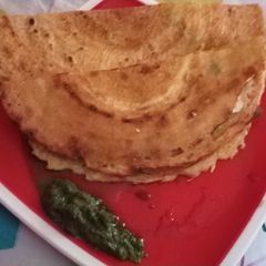 A picture of Moong daal cheela stuffed with paneer.