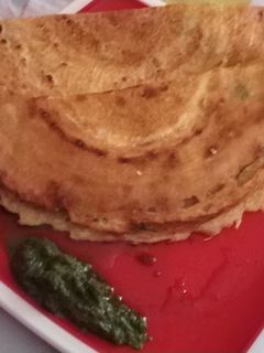 A picture of Moong daal cheela stuffed with paneer.