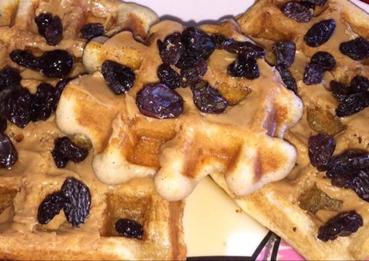 Steps to Prepare Any-night-of-the-week Cinnamon Raisin Waffles