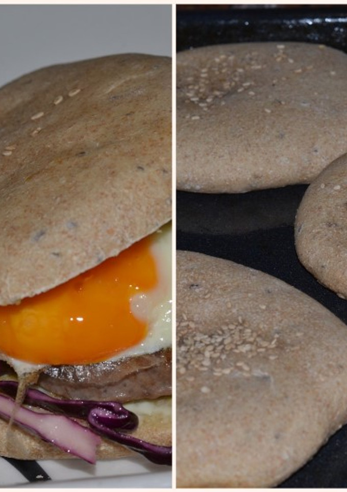 Una foto de Pan pita con masa madre, semillas y harina integral