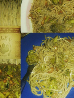 Una foto de Fideos Integrales con salsa de brocoli y maní