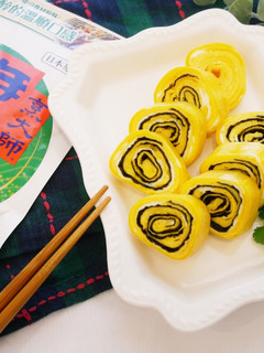 簡單煎出「海苔玉子燒」美味又鮮美!! 的食譜成品照片