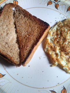 A picture of Bread and omlette.