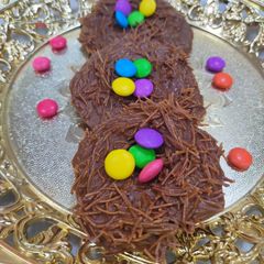 A picture of Easter chocolate birds Nest.