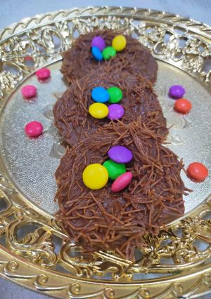 A picture of Easter chocolate birds Nest.
