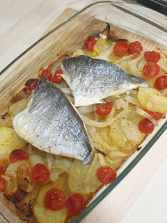 Una foto de Dorada al horno