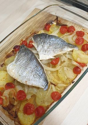 Una foto de Dorada al horno