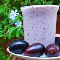 A picture of Jamun smoothie(Indian black berry).