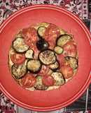 Tortilla de Arroz con Berenjena y Tomate