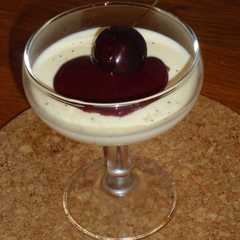 Vanilla Bean Panna Cotta with Cherry Sauce রেসিপির প্রধান ছবি