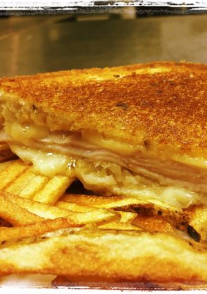A picture of Smoked Turkey  Reuben Sandwich.