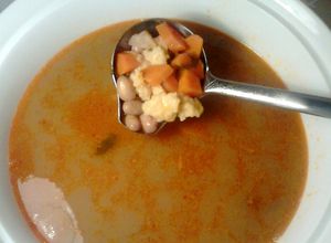 Zöldséges bableves recept fotója