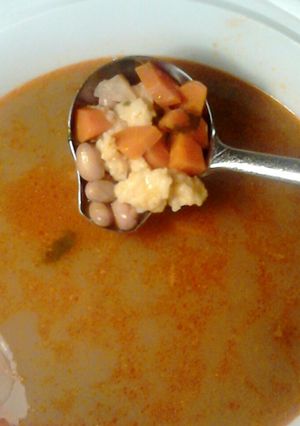 Zöldséges bableves recept fotója