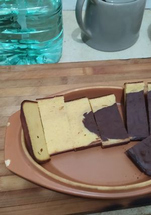 Una foto de Budín de chocolate y naranja