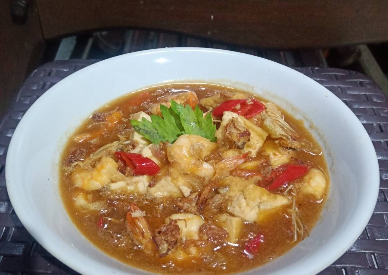 Udang & Tahu kecap Saus Tiram
