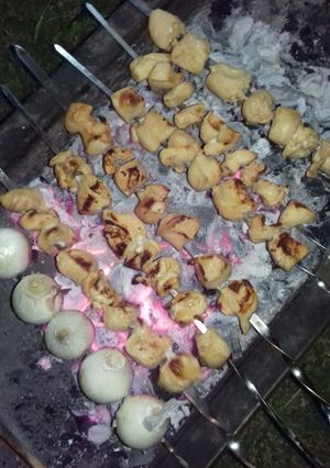 صورة لوصفة تكة دجاج على الفحم