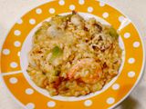 明太子絲瓜海鮮燉飯