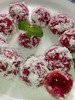 Foto resep Klepon Buah Naga Merah