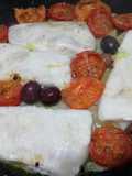 Fiori di merluzzo su letto di patate e pomodorini confit 🐟🍅🥔