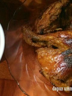 Foto resep Ayam panggang bumbu Padang + sambalado asam