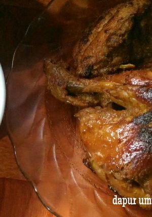 Foto resep Ayam panggang bumbu Padang + sambalado asam