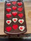Morde white compound heart shape red chocolate