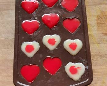 Ultimate Making Recipe Morde white compound heart shape red chocolate Very Delicious