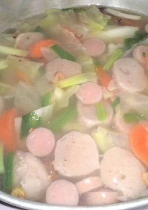 Foto resep Sop bakso sosis