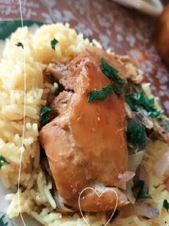 صورة لوصفة أرز بالدجاج (كبسة)