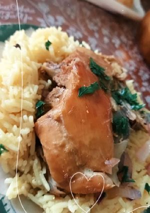 صورة لوصفة أرز بالدجاج (كبسة)