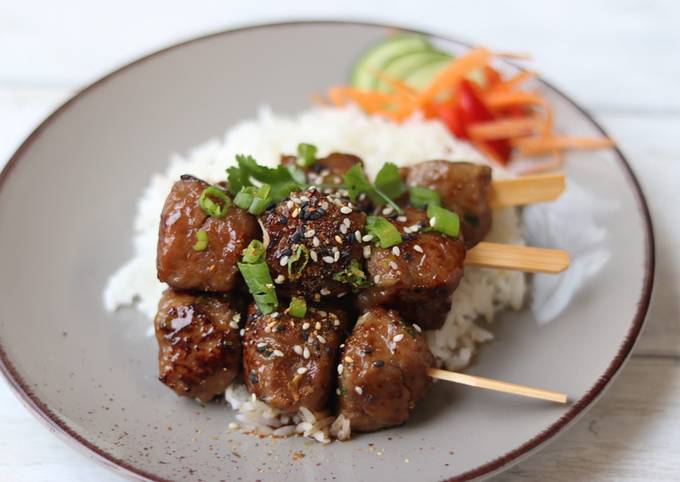 Recipe of Perfect Tsukune Japanese style Chicken meatballs 🍡