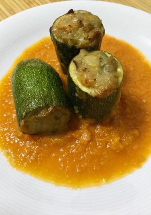Foto principal de Calabacín con verduritas y gambas 🥒