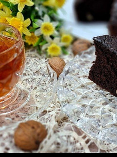 عکسی از دستور کیک شکلاتی گردویی 👌
