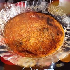 A picture of Rashi Bhat (chana dal curry).