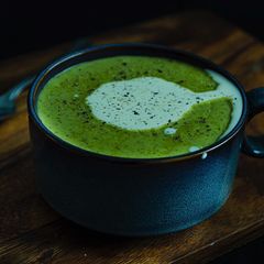 A picture of Creamy Pea Soup.