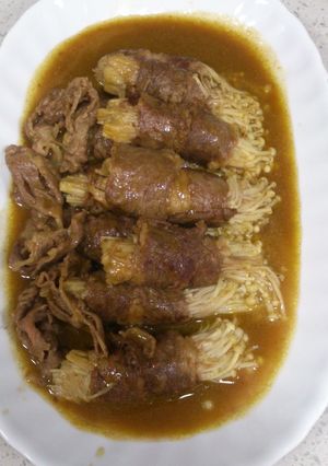 Foto resep Jamur jepang gulung daging sapi