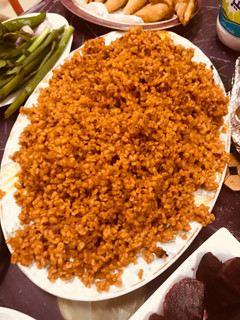صورة لوصفة برغل بندورة بالطماطم المعلبة