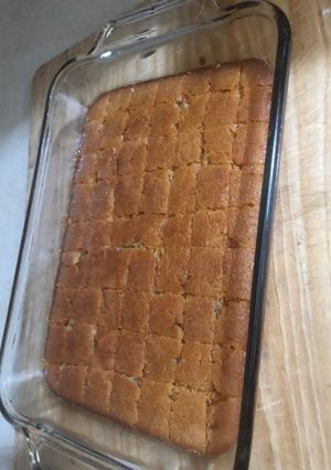 صورة لوصفة بسبوسة بدون حليب