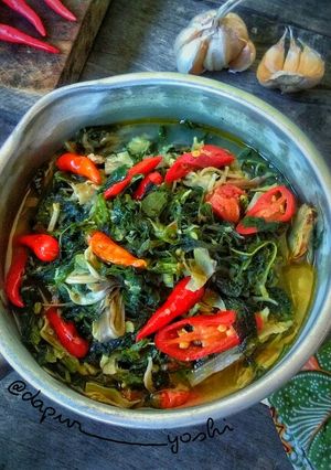 Foto resep Sayur Daun singkong Jantung pisang