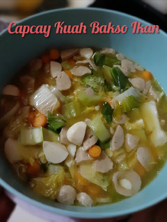 Foto resep Capcay Kuah Bakso Ikan