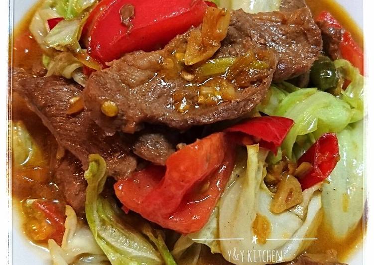 Kambing tumis santan (bumbu iris,no ribet)