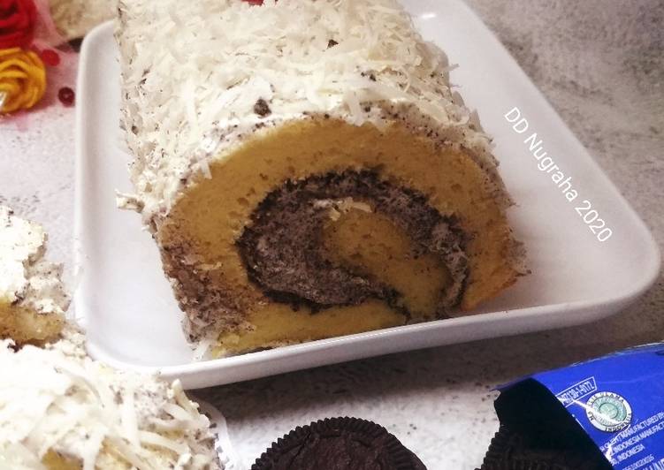 Roll Cake Keju Oreo