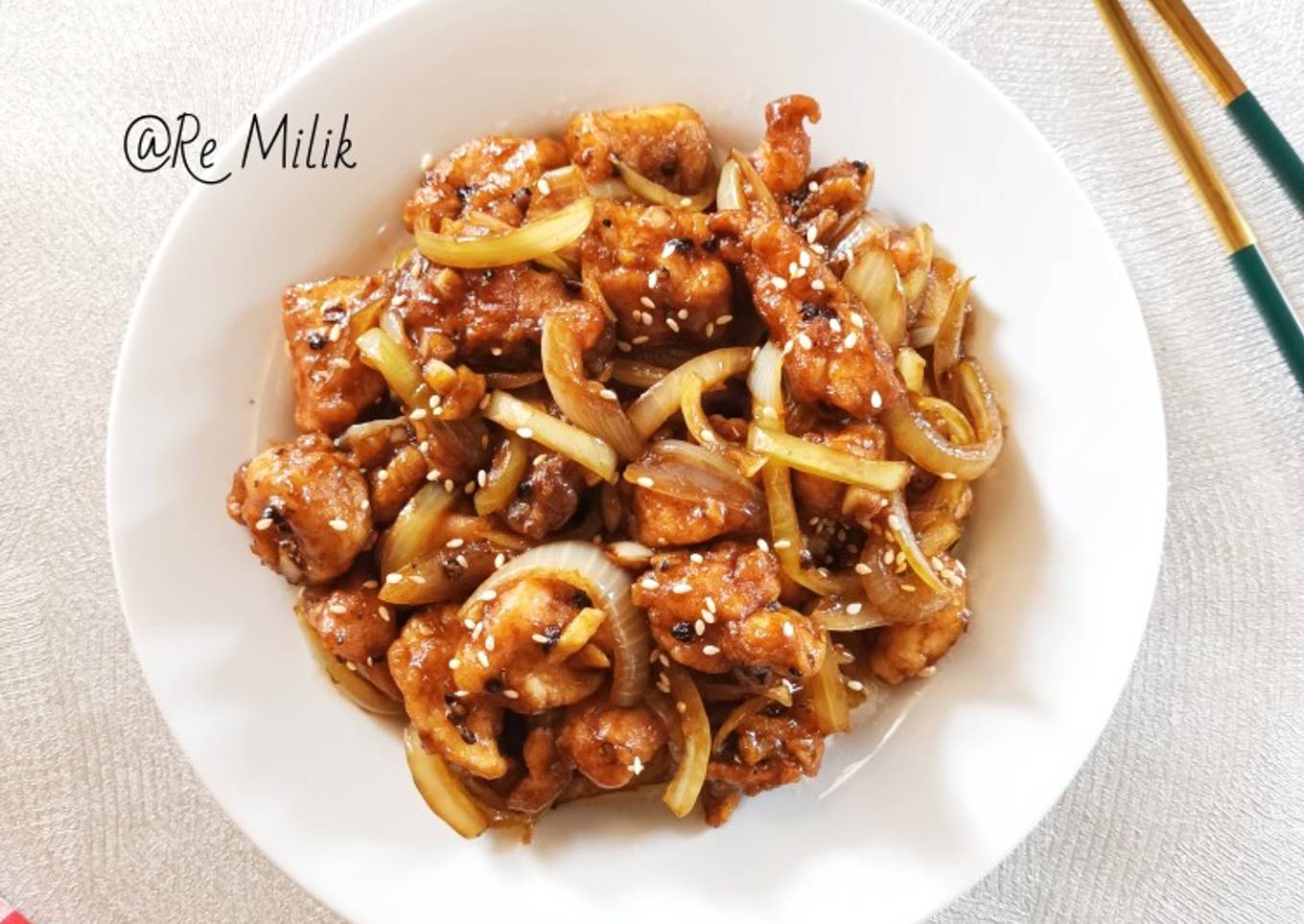 210. Ayam Crispy Lada Hitam