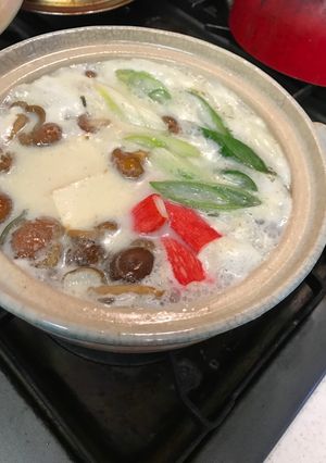A picture of Soy beans milk pan.