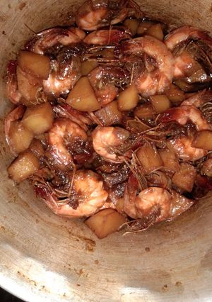 Foto resep Udang dan kentang bumbu kecap
