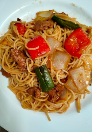 Foto resep Spaghetti Sapi Lada Hitam