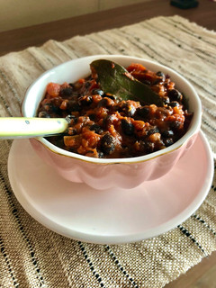 Una foto de Porotos estilo indio